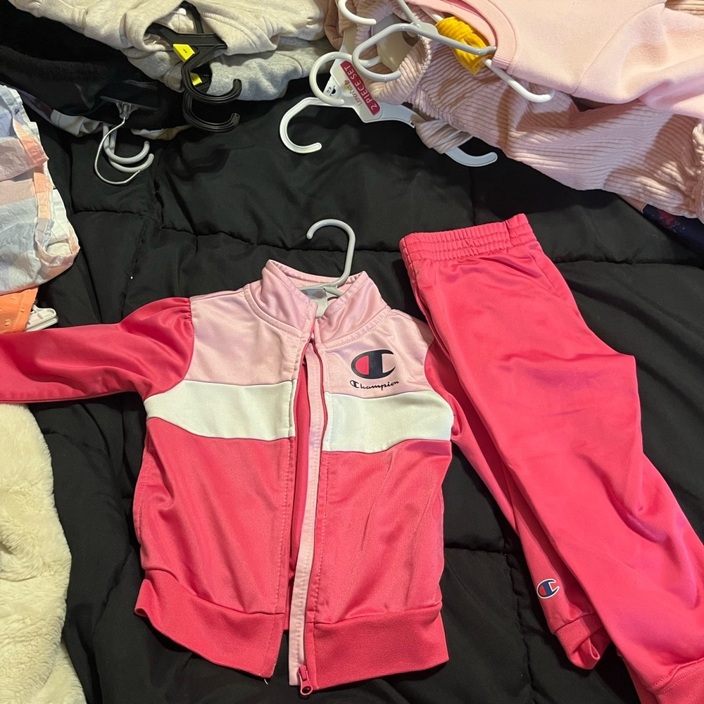 Champion Vibrant Pink and White Tracksuit